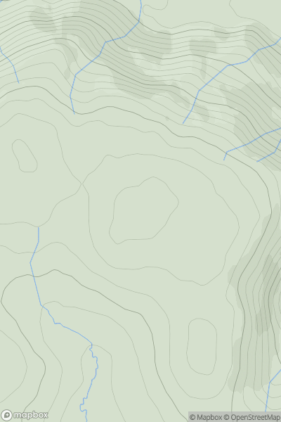 Thumbnail image for Llechwedd Llwyd [South-West Wales] showing contour plot for surrounding peak